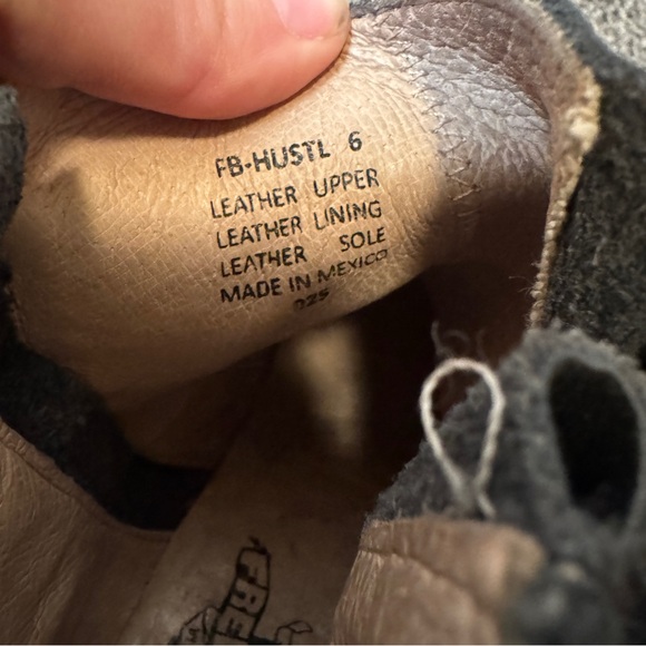 Freebird Hustle Buckle Heeled Boots 6 Black/Brown Leather Booties Shoes Women - Picture 9 of 9